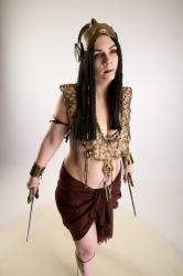 Moira Cosplay Ancksunamun Pose With Knifes